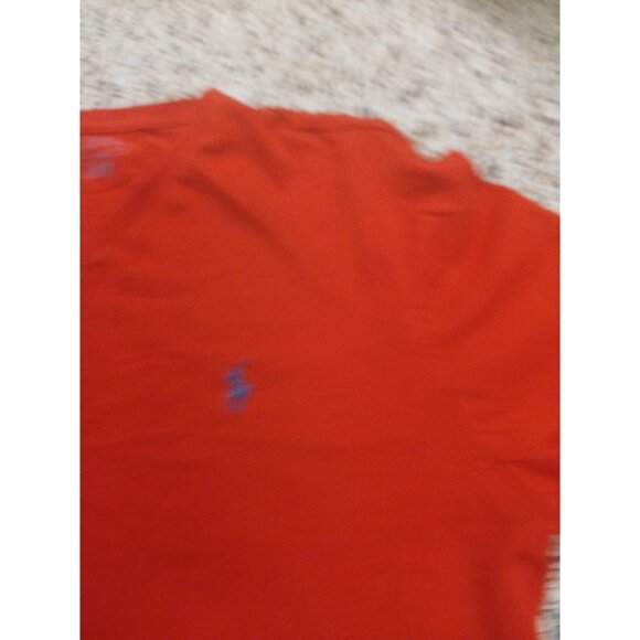 POLO RALPH LAUREN DESIGNER V-NECK TEE T SHIRT Mens Medium  Red - Picture 5 of 7